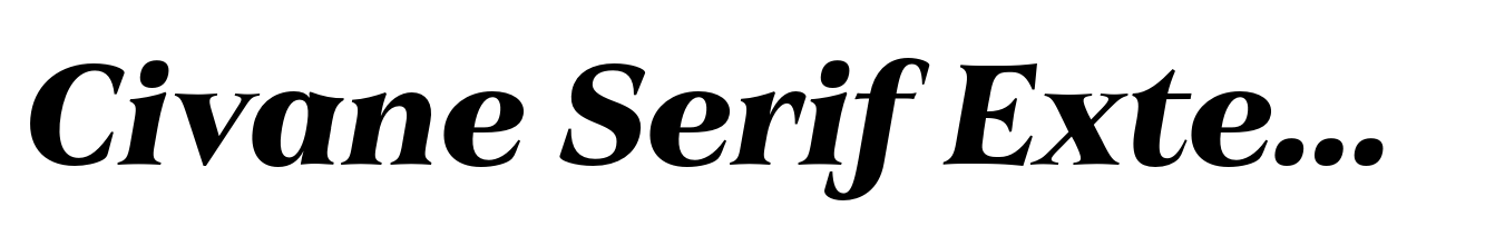 Civane Serif Extended Black Italic